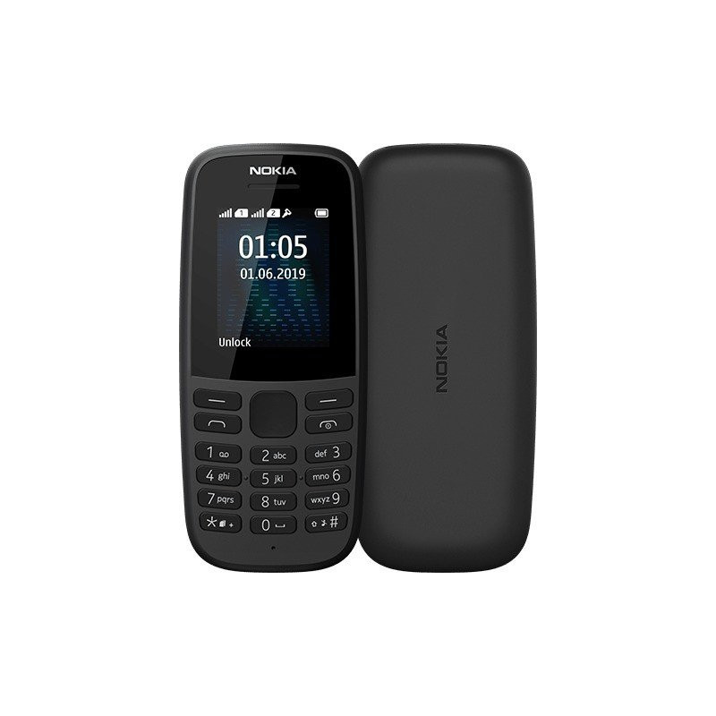 Nokia 105 (2019) Dual-SIM schwarz - Neu